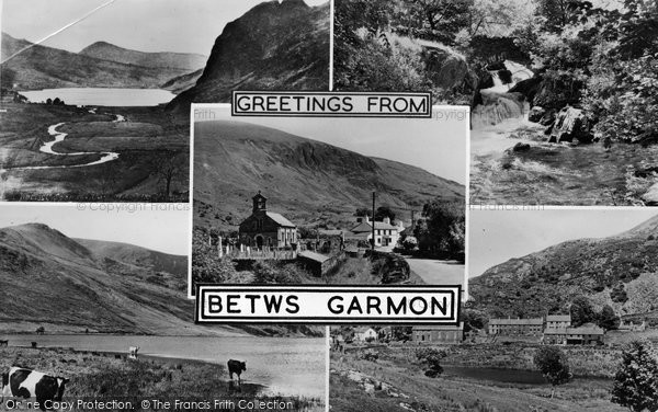 Photo of Betws Garmon, Greetings c.1955