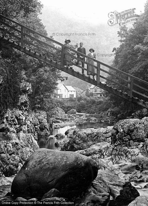 Photo of Betws Y Coed, Crossing The Miners Bridge 1913