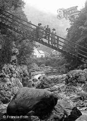 Crossing The Miners Bridge 1913, Betws-Y-Coed
