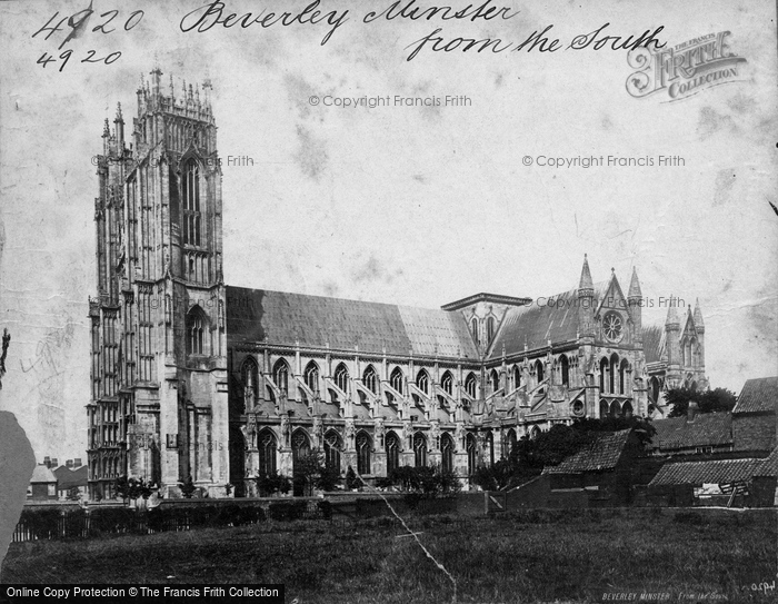 Photo of Beverley, Minster, From The South c.1880