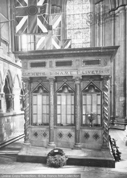 Photo of Beverley, Minster Memorial Chapel 1934
