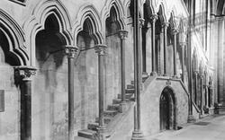 Minster, The Chapter House Steps c.1955, Beverley