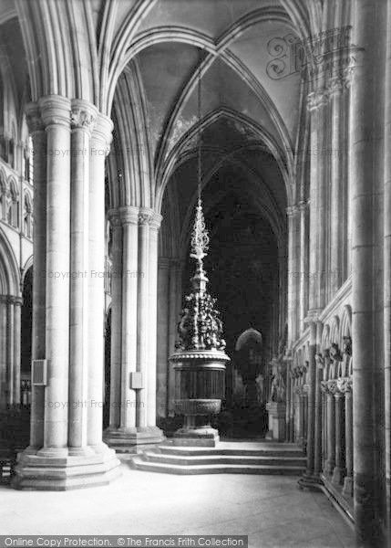 Photo of Beverley, Minster, The Font, South Aisle c.1955