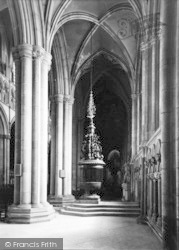 Minster, The Font, South Aisle c.1955, Beverley