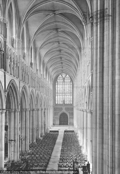 Photo of Beverley, Minster, The Nave West 1934