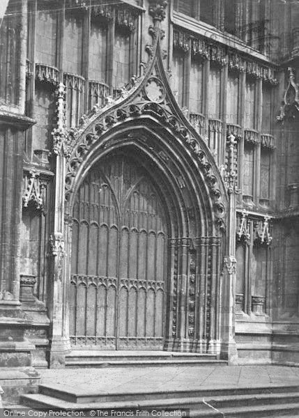 Photo of Beverley, Minster, West Door c.1873