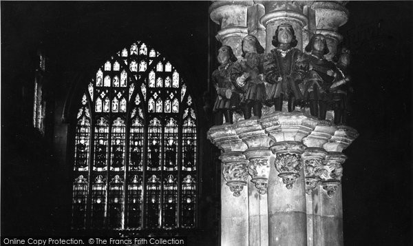 Photo of Beverley, Minstrels' Pillar, St Mary's Church c.1965