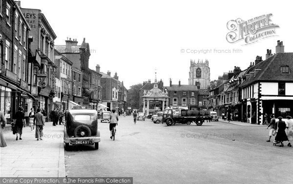 Photo of Beverley, Saturday Market Place c.1955