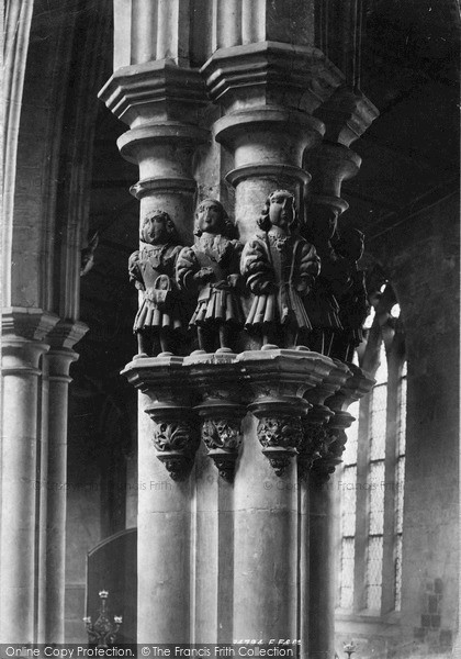 Photo of Beverley, St Mary's Church, Minstrels' Pillar 1894