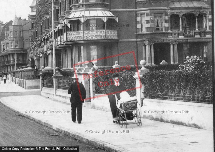 Photo of Bexhill, De La Warr Parade, Pushing A Perambulator 1903