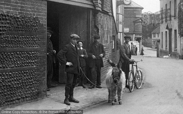 Photo of Bexhill, Men And Donkey 1912