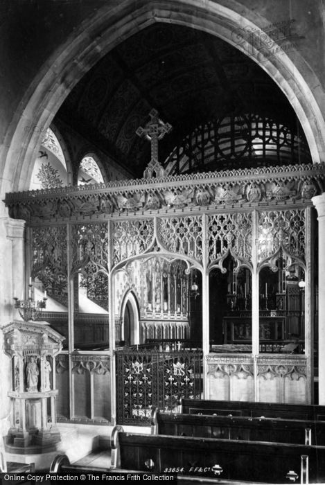 Photo of Bexhill, Parish Church Of St Peter, Screen 1894