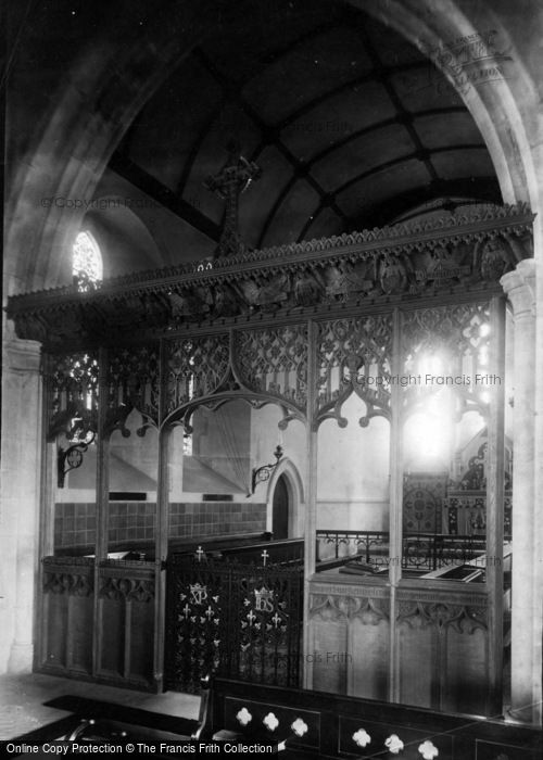Photo of Bexhill, Parish Church Of St Peter, The Screen 1892