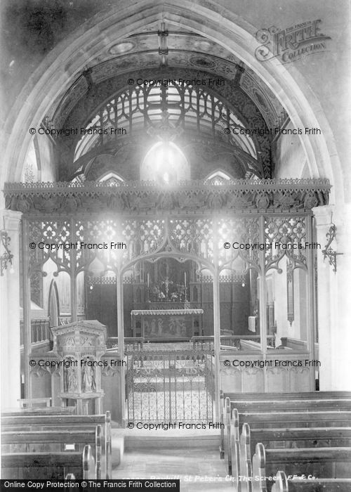 Photo of Bexhill, St Peter's Church, The Screen 1903 