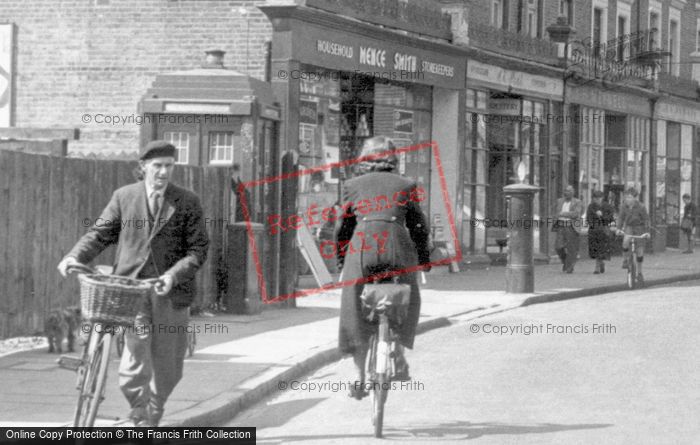 Photo of Bexley, Police Box And Cyclists c.1955