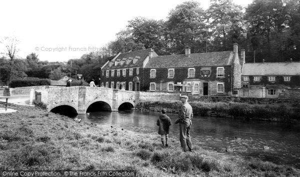 Photo of Bibury, Swan Hotel And Bridge c.1960