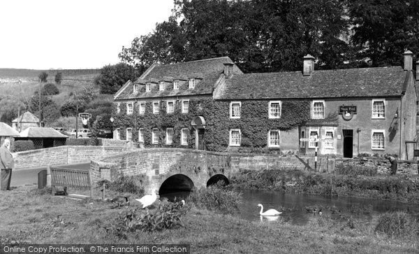 Photo of Bibury, Swan Hotel And Bridge c.1960