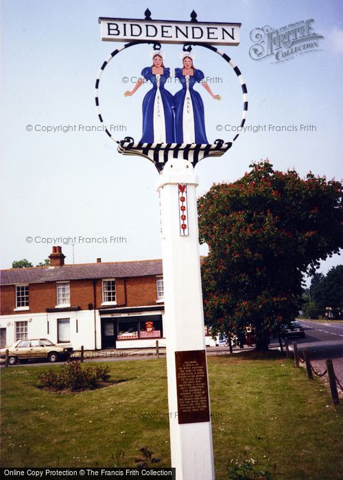 Photo of Biddenden, The Village Sign 1986