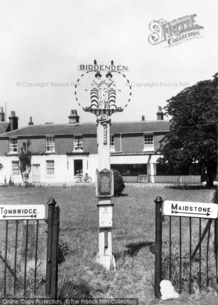 Photo of Biddenden, Village Sign c.1955