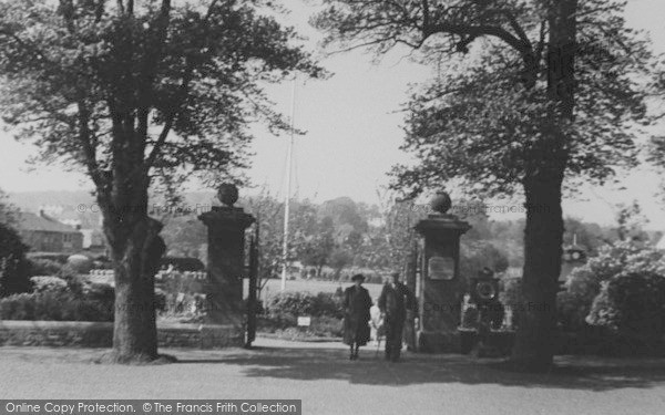 Photo of Bideford, Entrance To Park c.1955