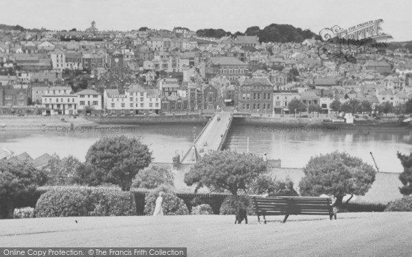 Photo of Bideford, From East The Water c.1955