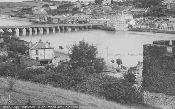 Photo of Bideford, Long Bridge And The Tower c.1955
