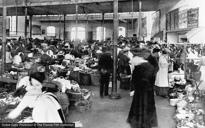 Photo of Bideford, Market Interior 1907