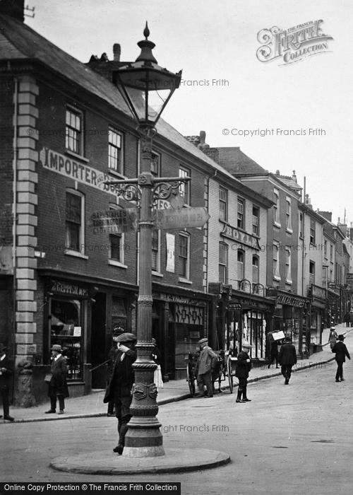 Photo of Bideford, Street Lamp, High Street 1919