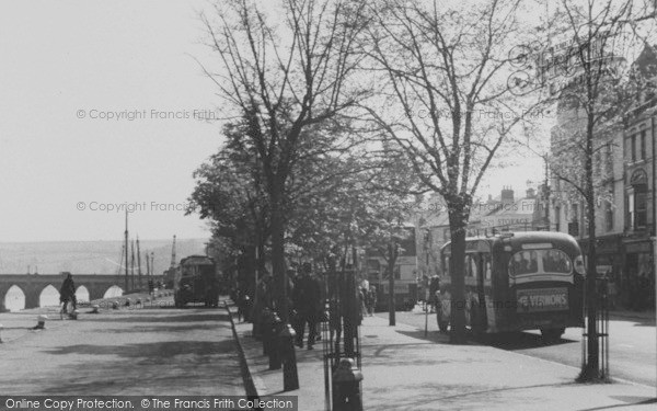 Photo of Bideford, The Bus Station c.1955