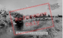 River And Bridge c.1960, Bidford-on-Avon