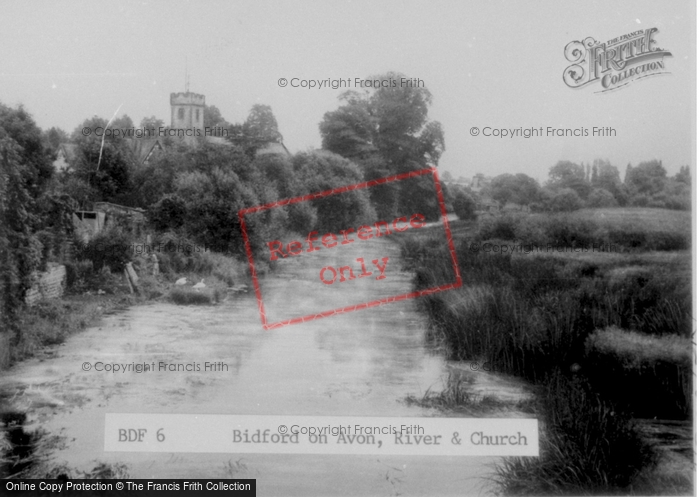 Photo of Bidford On Avon, River And Church c.1955