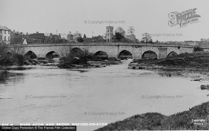 Photo of Bidford On Avon, River Avon And Bridge c.1955