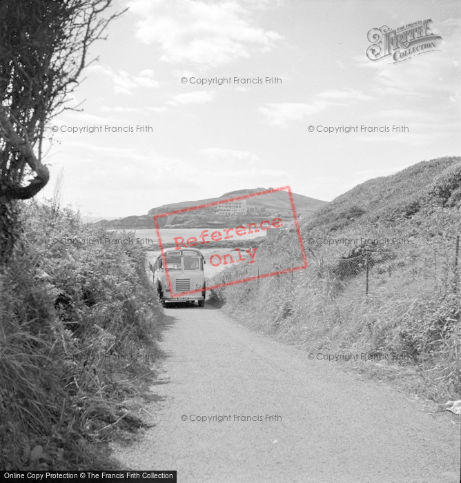 Photo of Bigbury On Sea, Bus On The Beach Path 1952