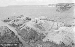 Coast From Burgh Island 1952, Bigbury-on-Sea