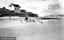 Foxhounds On Beach, Burgh Island 1924, Bigbury-on-Sea
