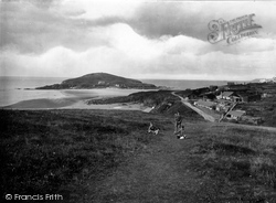 From Climaton Hill 1924, Bigbury-on-Sea