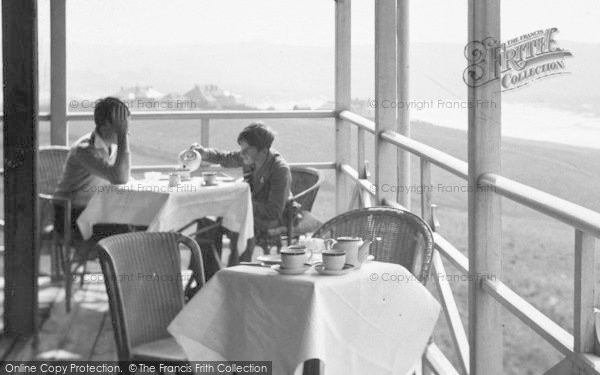 Photo of Bigbury On Sea, Tea On The Veranda, Bay Court Hotel c.1933