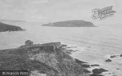 The Cliffs And Burgh Island 1931, Bigbury-on-Sea