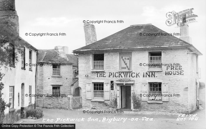 Photo of Bigbury On Sea, The Pickwick Inn c.1955