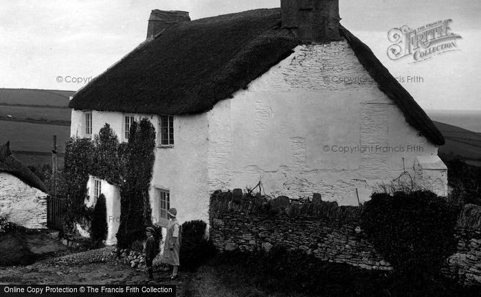 Photo of Bigbury Village, Thatched Cottage 1925