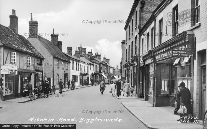 Photo of Biggleswade, Hitchin Road c.1955