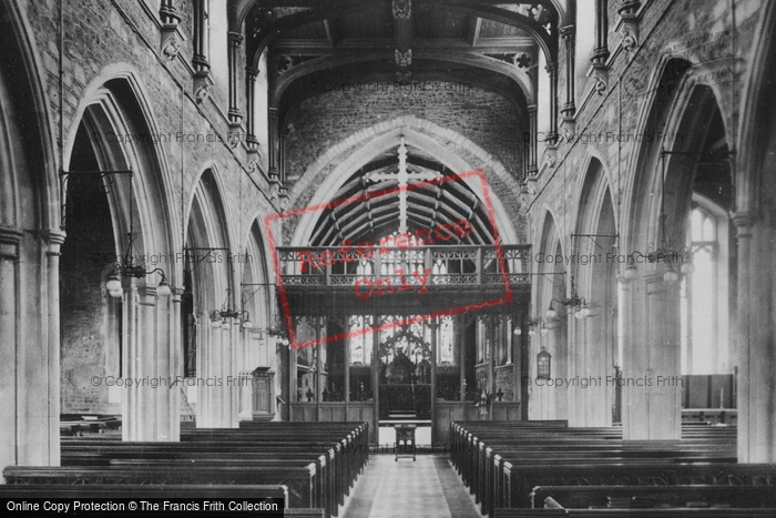 Photo of Biggleswade, The Church Interior 1925