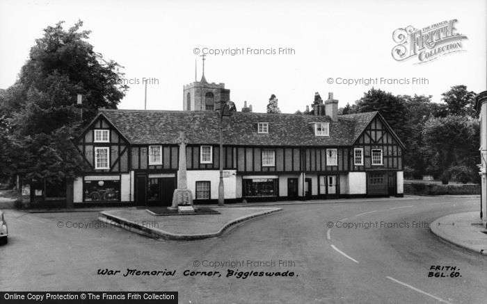 Photo of Biggleswade, War Memorial Corner c.1960
