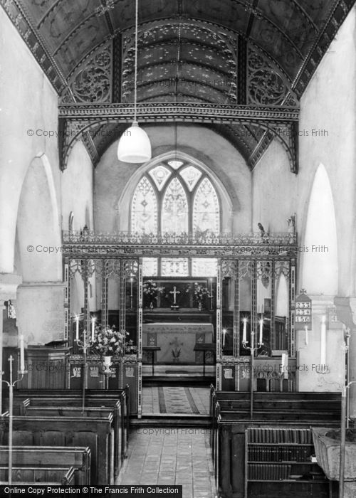 Photo of Bighton, All Saints Church, Interior c.1955