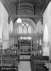 All Saints Church, Interior c.1955, Bighton