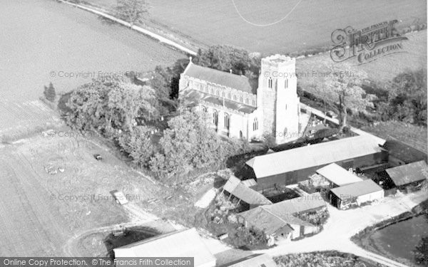 Photo of Bildeston, Aerial View Of The Church c.1960