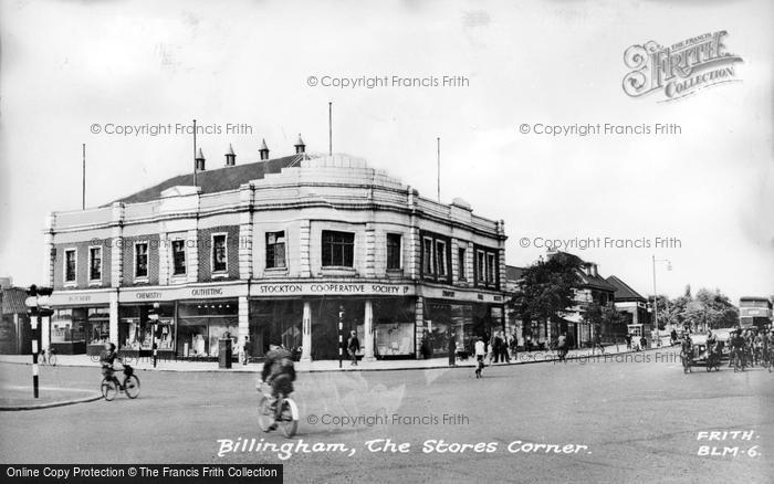 Photo of Billingham, The Stores Corner c.1960
