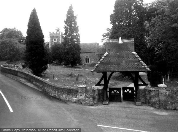 Photo of Binfield, All Saints Church And Lychgate c.1955