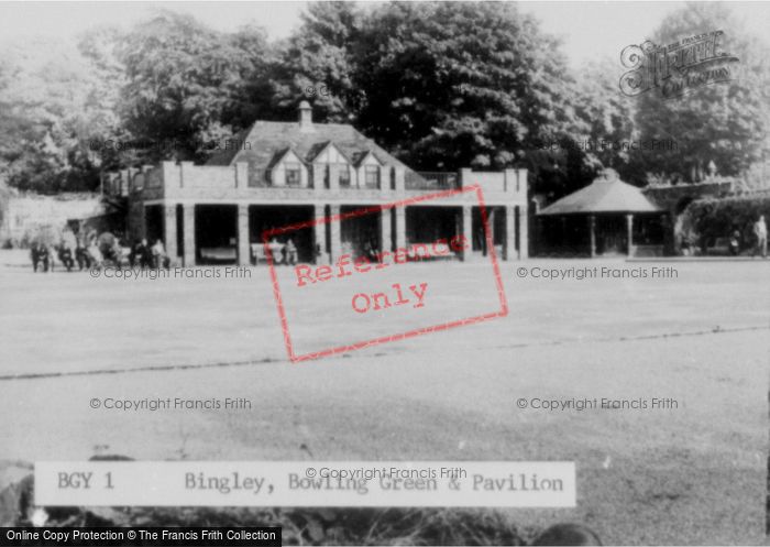 Photo of Bingley, The Bowling Green And Pavilion c.1955