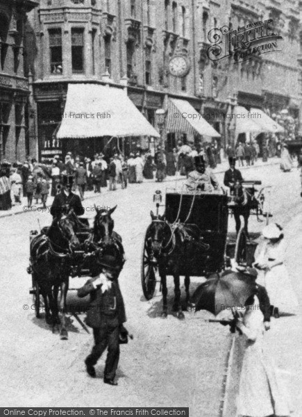 Photo of Birmingham, Carriages In Corporation Street 1899